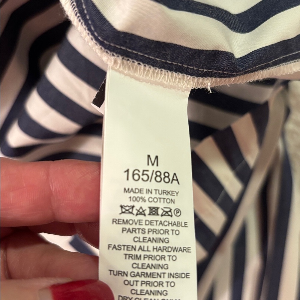 Kate Spade Striped Midi Shirt Dress Med - Picture 6 of 6